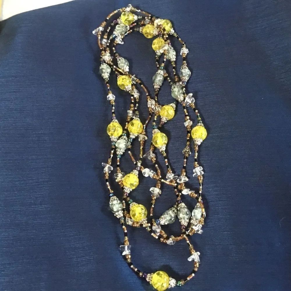 Set of 2 Long Beaded Necklaces - Picture 4 of 7